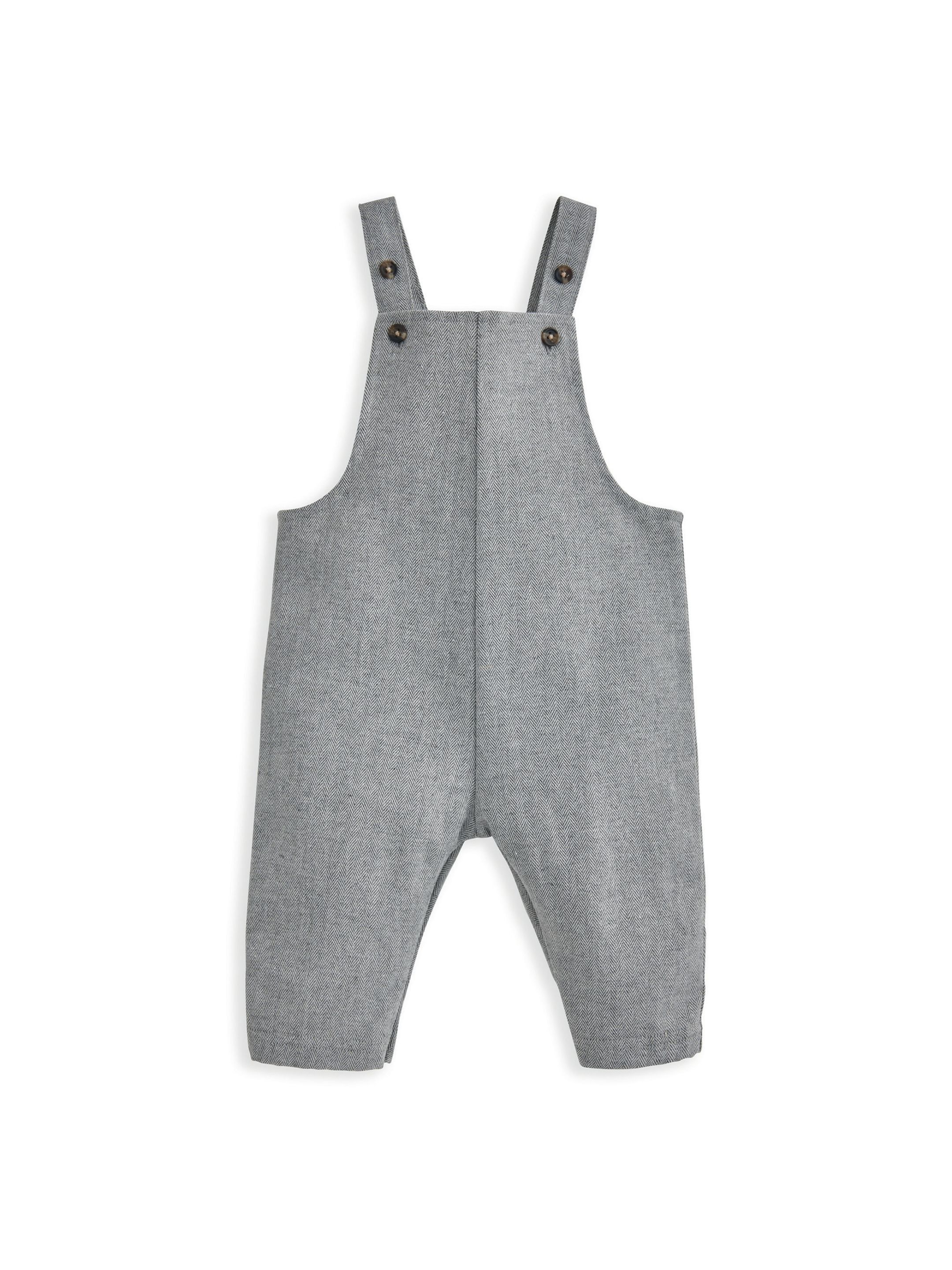 Bodysuit & Dungaree Baby Gift Set with Socks & Bear Comforter image number 7